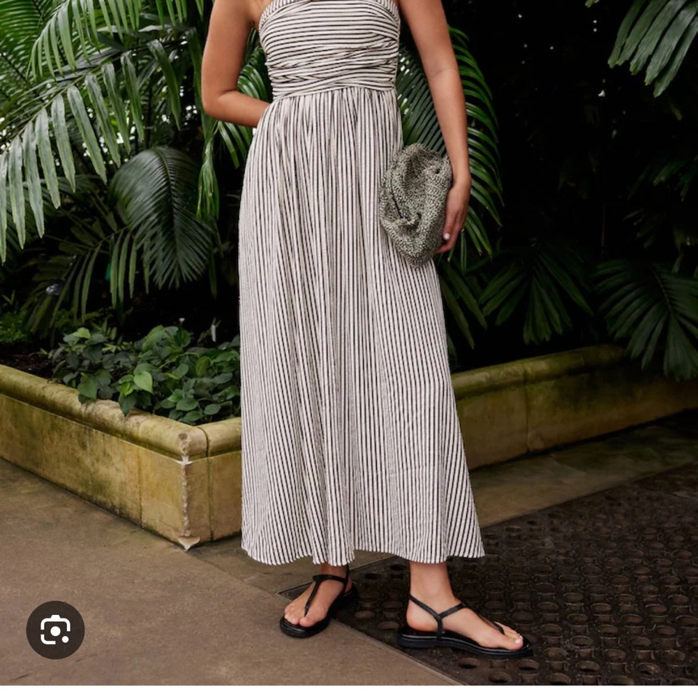 Next bandeau Striped Maxi Dress